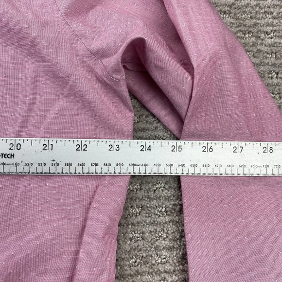 Calvin Klein Dress Shirt Men 16.5 34/35 Pink Slim Fit Non-Iron Formal Casual - Picture 9 of 10